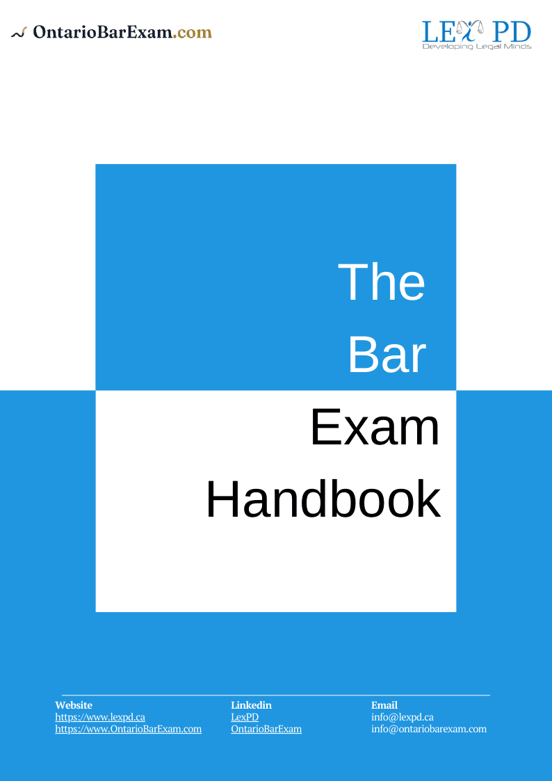 The cover of The Bar Exam Handbook